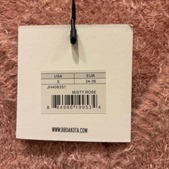 ✨JACK by BB Dakota Misty Rose Fuzzy Bodycon Dress NWT✨ Size Small - Picture 5 of 6